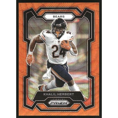 2023 Panini Prizm Prizms Orange Wave #51 Khalil Herbert