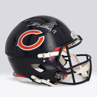 Caleb Williams Chicago Bears Autographed Fanatics Authentic Riddell Speed Authentic Helmet - Art by Shawn Voelker - NF70444434