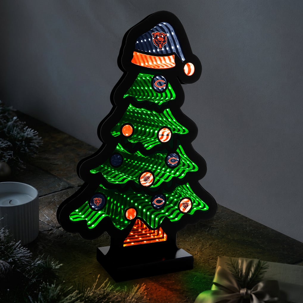 Chicago Bears 12" Christmas Tree LED Infinity Light
