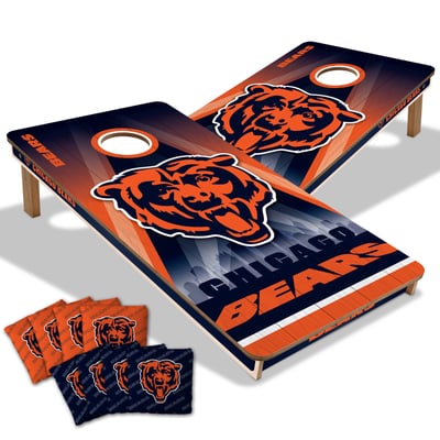 Chicago Bears 2' x 4' City Scape Wood Cornhole Game with Bags