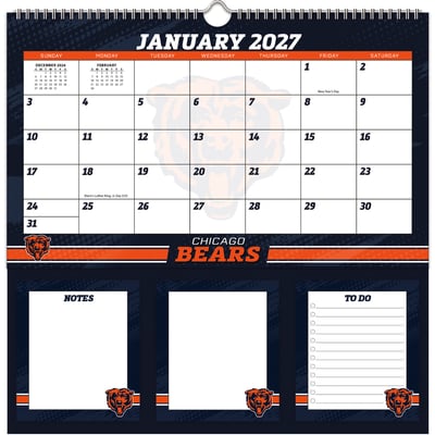 Chicago Bears 2027 12" x 12" Memomate Spiral Calendar