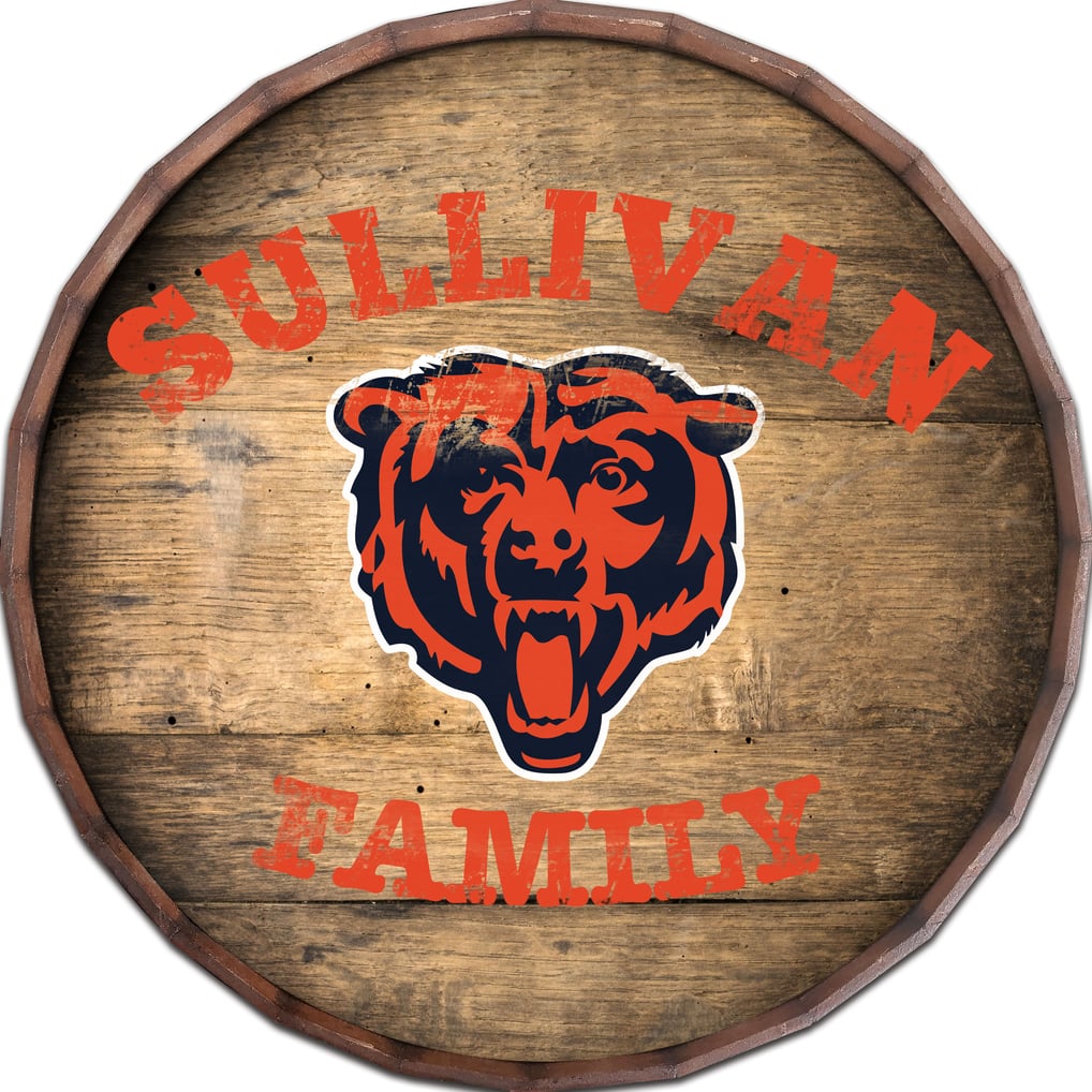 Chicago Bears 24" Personalized Barrel Top