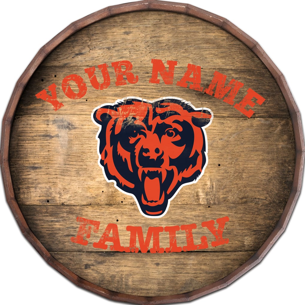 Chicago Bears 24" Personalized Barrel Top