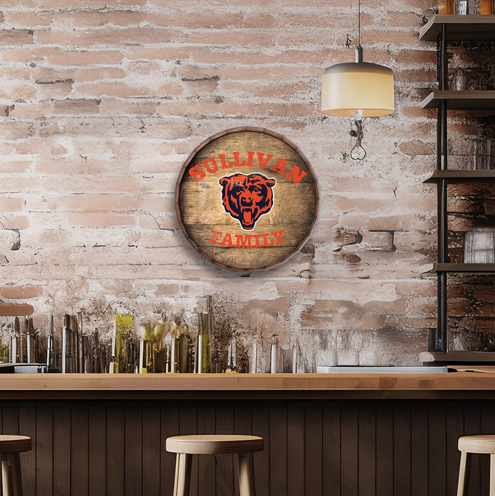 Chicago Bears 24" Personalized Barrel Top