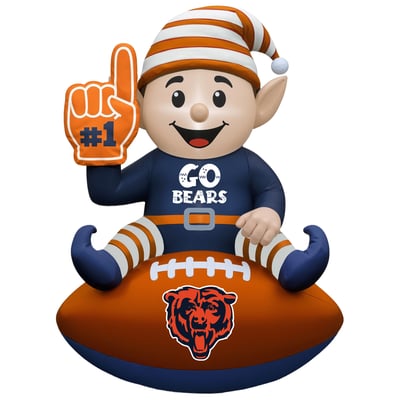 Chicago Bears 4' Elf on a Football Outdoor Yard Inflatable