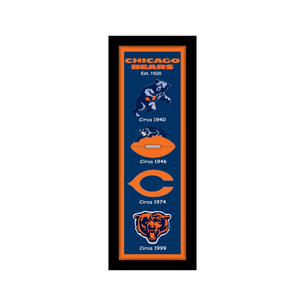 Chicago Bears 8" x 26" Heritage Framed Wall Art