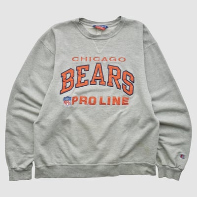Chicago Bears Champion 90s Pullover Sweatshirt - Heather Gray - M by Fanatics Real Vintage