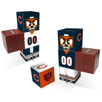 Chicago Bears Home & Away Magnetic Fidget Building Cubes Combo Set