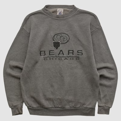 Chicago Bears Logo 7 90s Pullover Sweatshirt - Gray - XS by Fanatics Real Vintage