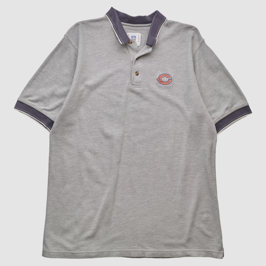 Chicago Bears NFL 2000s Polo - Heather Gray - XL by Fanatics Real Vintage