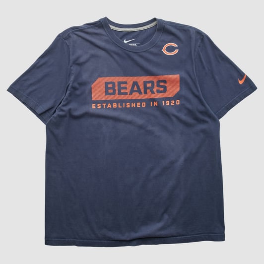 Chicago Bears Nike 2010s T-shirt - Navy - L by Fanatics Real Vintage