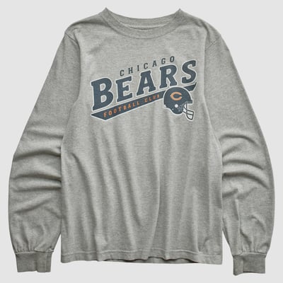 Chicago Bears Reebok 2000s Long Sleeve T-shirt - Heather Gray - XS by Fanatics Real Vintage