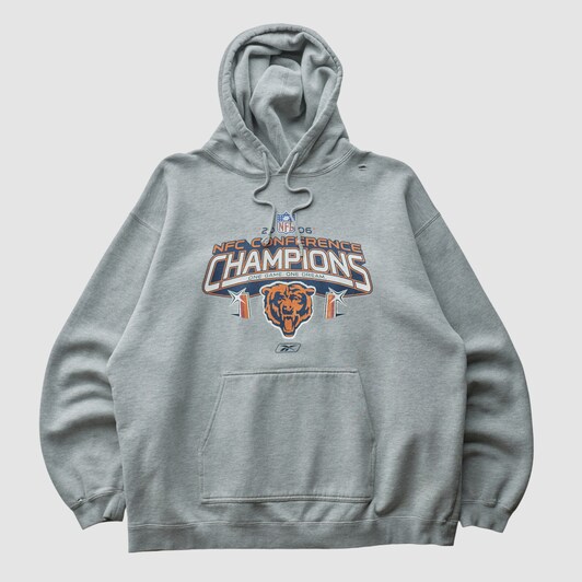 Chicago Bears Reebok 2006 Hooded Pullover Sweatshirt - Heather Gray - L by Fanatics Real Vintage