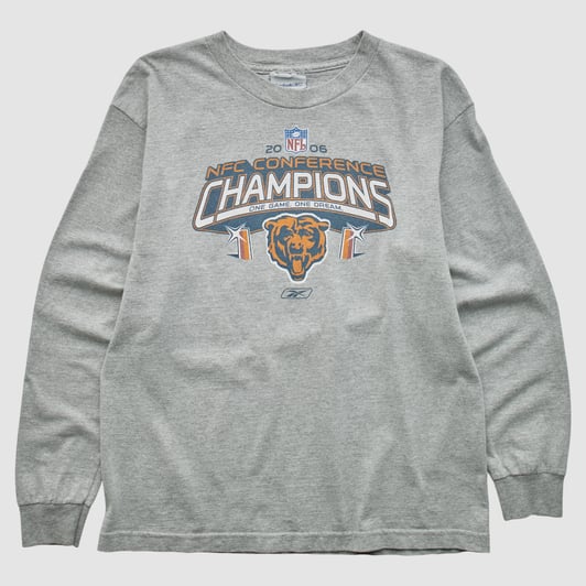 Chicago Bears Reebok 2006 Long Sleeve T-shirt - Heather Gray - Yth XL by Fanatics Real Vintage
