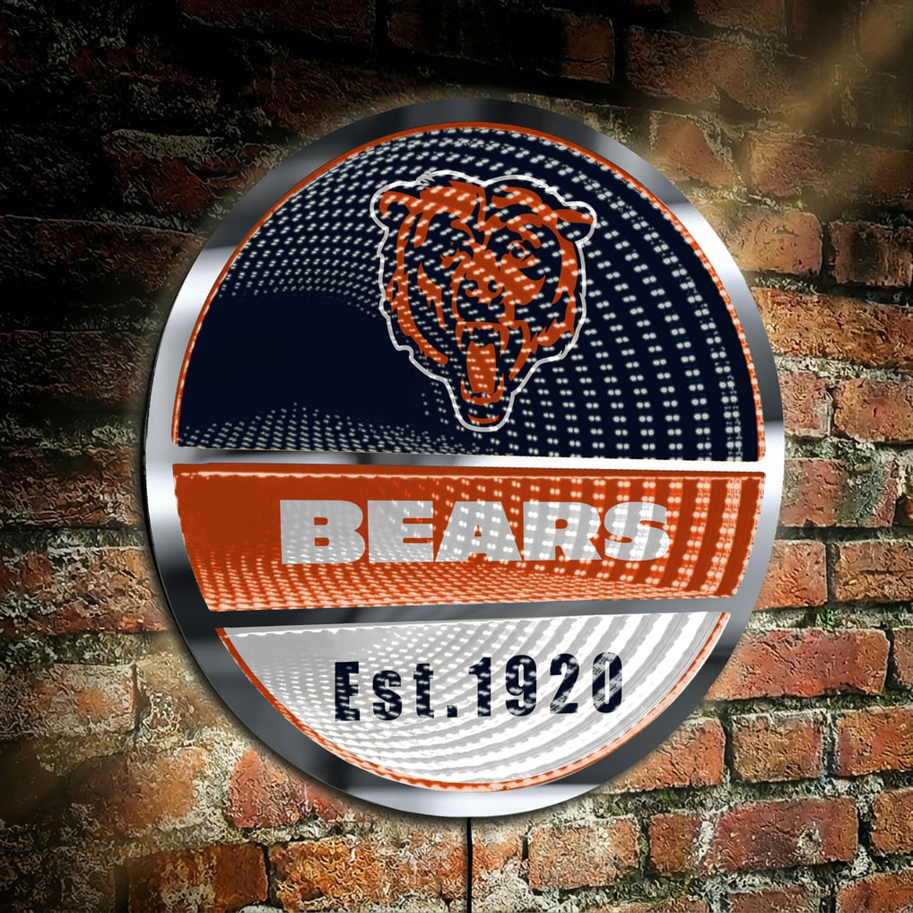 Chicago Bears Three-Cell Circular Infinity Light