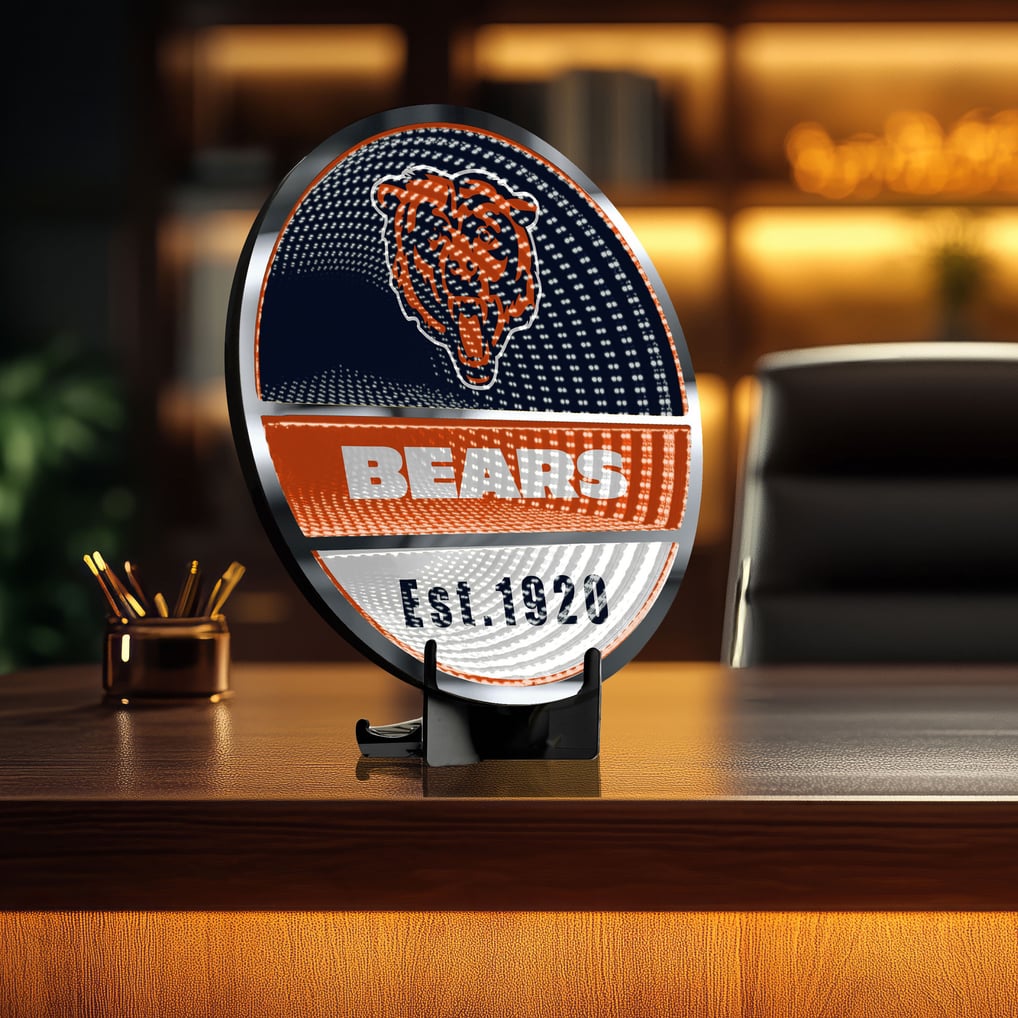 Chicago Bears Three-Cell Circular Infinity Light