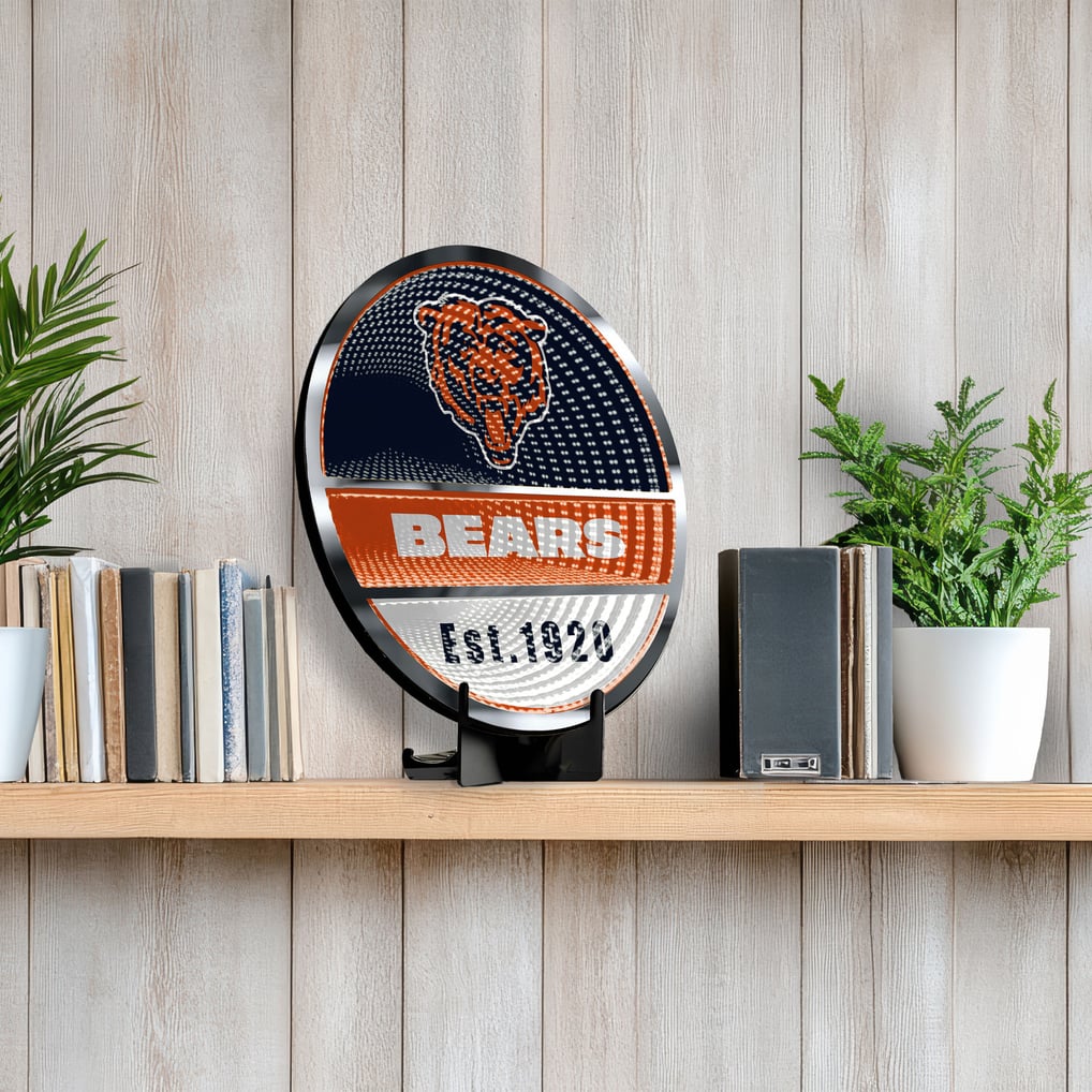 Chicago Bears Three-Cell Circular Infinity Light