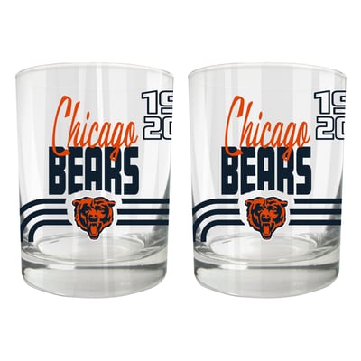 Chicago Bears Two-Piece 12oz. Heritage Rocks Glass Set