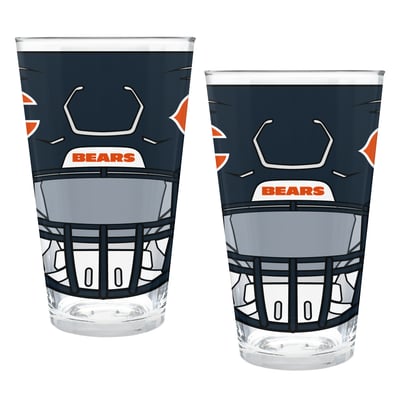 Chicago Bears Two-Piece 16oz. Helmet Pint Glass Set
