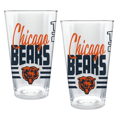 Chicago Bears Two-Piece 16oz. Heritage Pint Glass Set