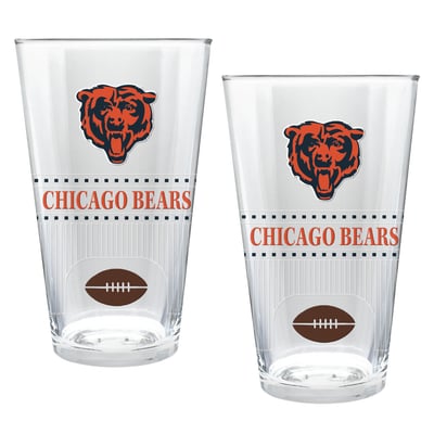 Chicago Bears Two-Piece 16oz. Stadium Pint Glass Set