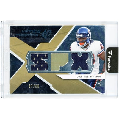 Devin Hester Chicago Bears 2008 Upper Deck SPx Winning Materials Triple Game Used Jersey Relics #WM-DH #87/99 Card 