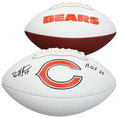 Devin Hester Chicago Bears Autographed Fanatics Authentic Franklin White Panel Football with "HOF 24" Inscription