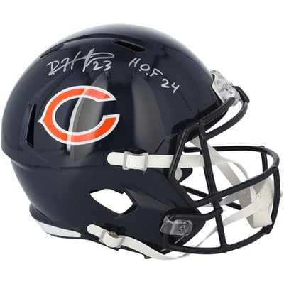 Devin Hester Chicago Bears Autographed Fanatics Authentic Riddell Speed Replica Helmet with "HOF 24" Inscription 