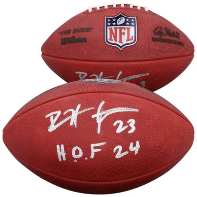 Devin Hester Chicago Bears Autographed Fanatics Authentic Wilson Duke Full Color Football with "HOF 24" Inscription