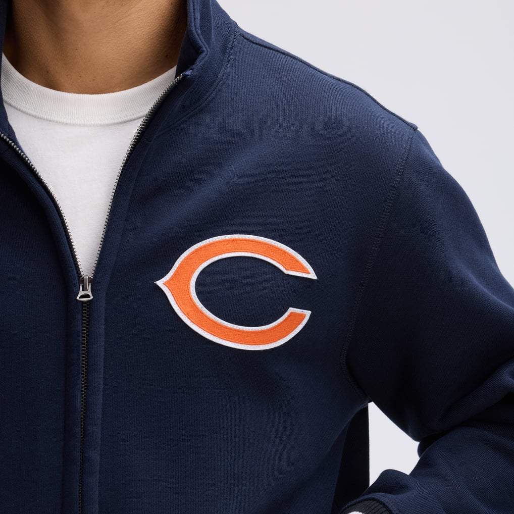 Chicago Bears Fanatics IconicFleece Full-Zip Jacket - Navy