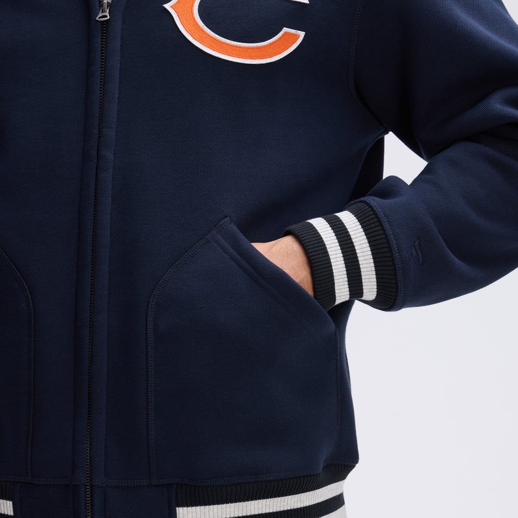 Chicago Bears Fanatics IconicFleece Full-Zip Jacket - Navy