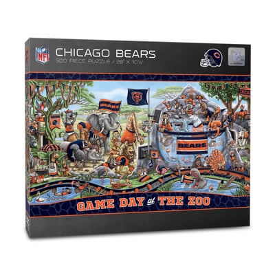 Chicago Bears Fanpoint 10.5" x 28" Game Day at the Zoo 500-Piece Puzzle