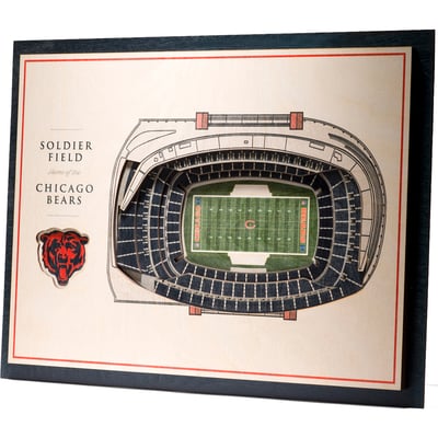 Chicago Bears Fanpoint 17'' x 13'' 5-Layer StadiumView 3D Wall Art