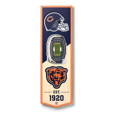 Chicago Bears Fanpoint 6'' x 19'' 3D StadiumView Banner