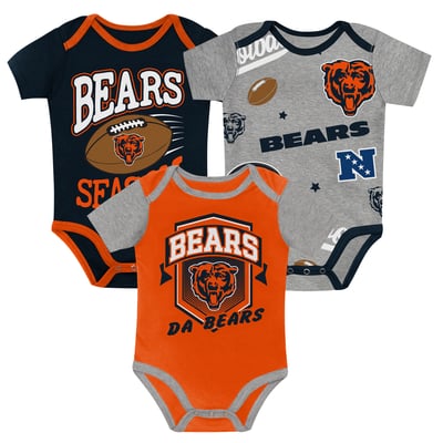  Chicago Bears Outerstuff Infant First Round Pick 3-Piece Bodysuit Set