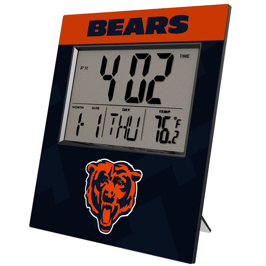 Chicago Bears Keyscaper Color Block Digital Desk Clock
