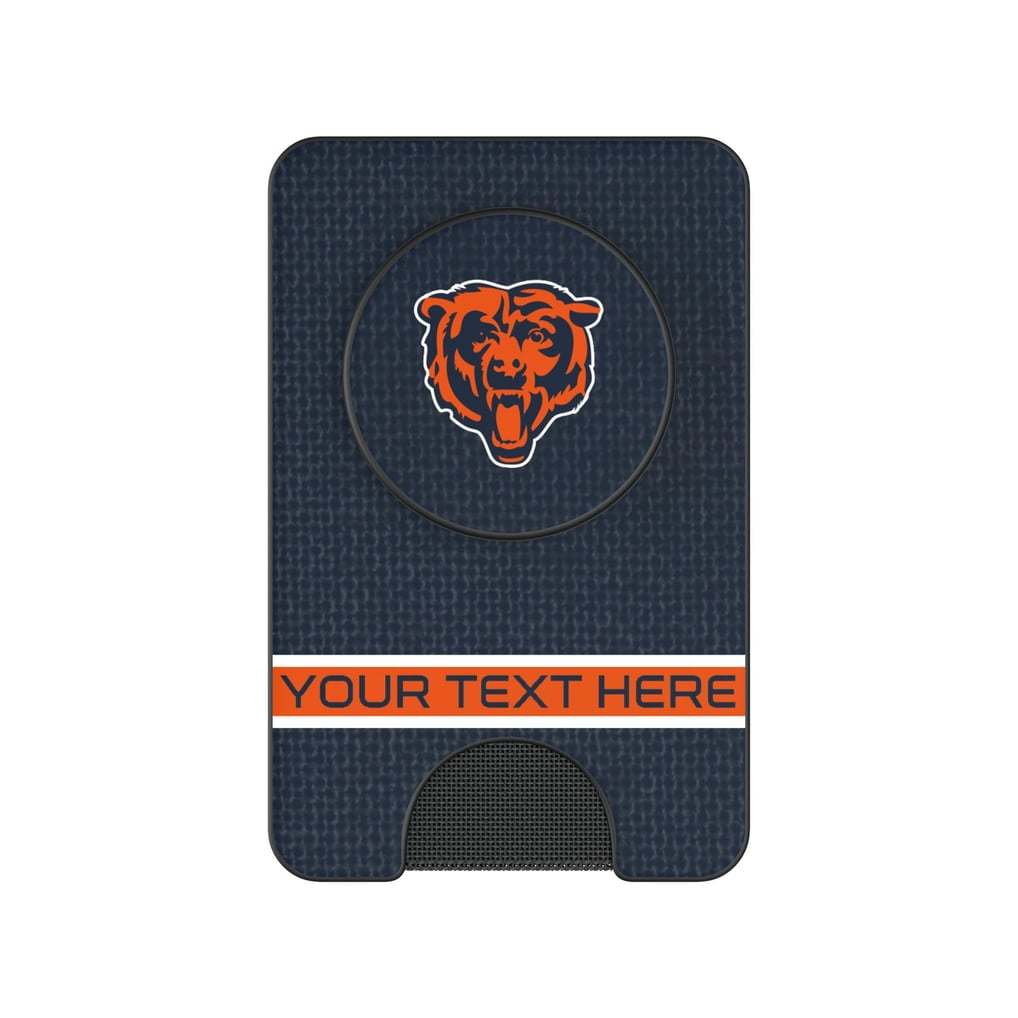 Chicago Bears Keyscaper Personalized Endzone Solid PopSockets Magnetic Wallet