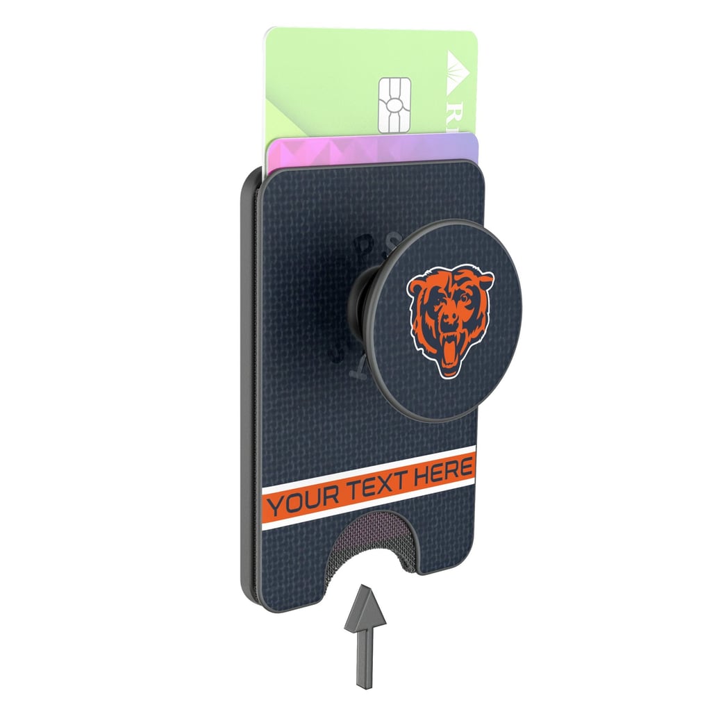 Chicago Bears Keyscaper Personalized Endzone Solid PopSockets Magnetic Wallet