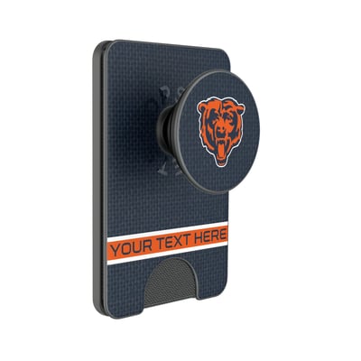 Chicago Bears Keyscaper Personalized Endzone Solid PopSockets Magnetic Wallet