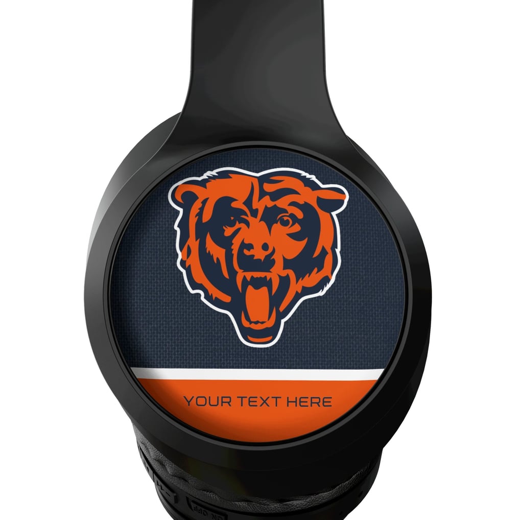 Chicago Bears Keyscaper Personalized Endzone Solid Wireless Bluetooth Headphones With Case