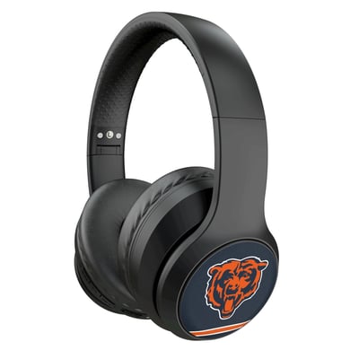 Chicago Bears Keyscaper Stripe Wireless Bluetooth Headphones With Case
