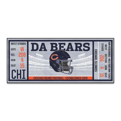 Chicago Bears Logo Brands 30" x 72" Ticket Runner