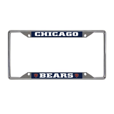 Chicago Bears Logo Brands Chrome License Plate Frame