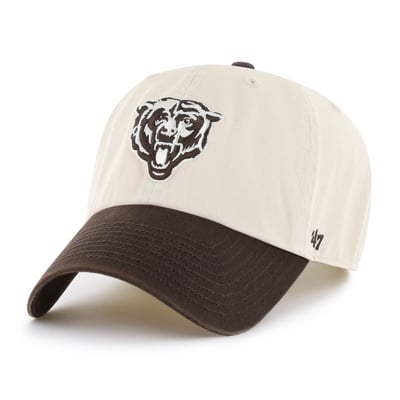 Chicago Bears '47 Clean Up Adjustable Hat - Natural/Brown