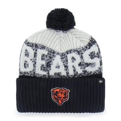  Chicago Bears '47  Bone Chill Cuffed Knit Hat with Pom - Navy