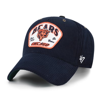 Chicago Bears '47 Throwback Accordia Corduroy MVP Adjustable Hat - Navy