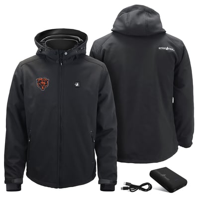 Chicago Bears ActionHeat 5V Softshell Heated Jacket - Black