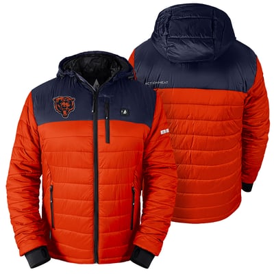 Chicago Bears ActionHeat 5V Puffer Battery-Heated Jacket - Orange