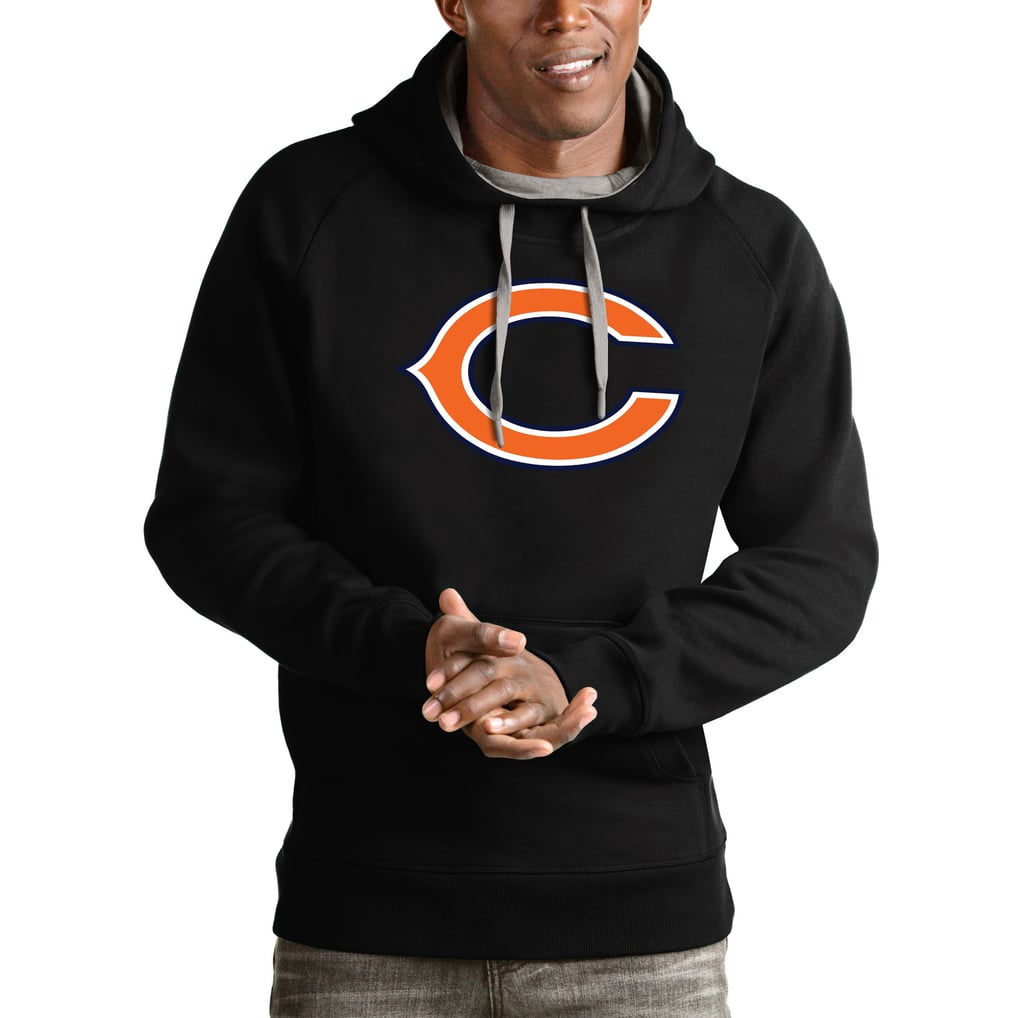 Chicago Bears Antigua Victory Pullover Hoodie - Black