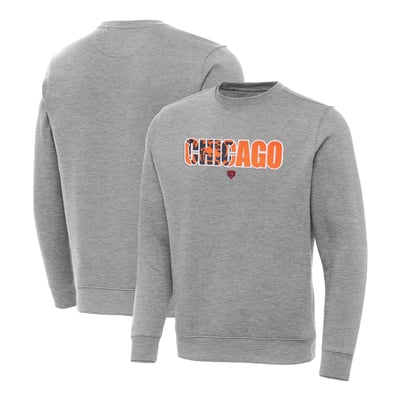 Chicago Bears Antigua Impact Victory Sweatshirt - Heather Gray